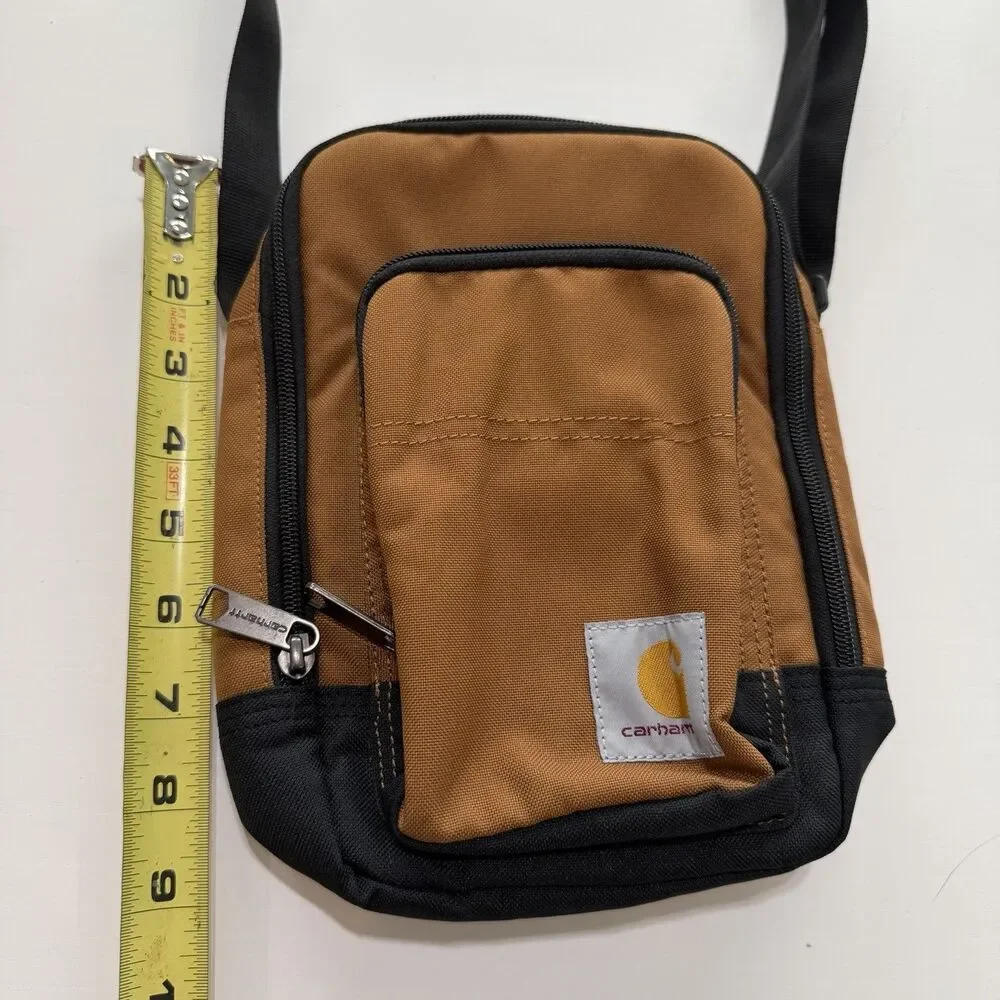Carhartt Crossbody Zip Bag Small Brown/Black Adjustable Strap Sling
